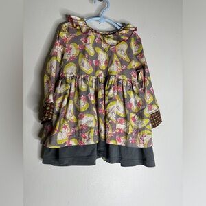 Matilda Jane Character Counts Noel Top Floral Tulip‎ Size 6 Long Sleeve Farm CP